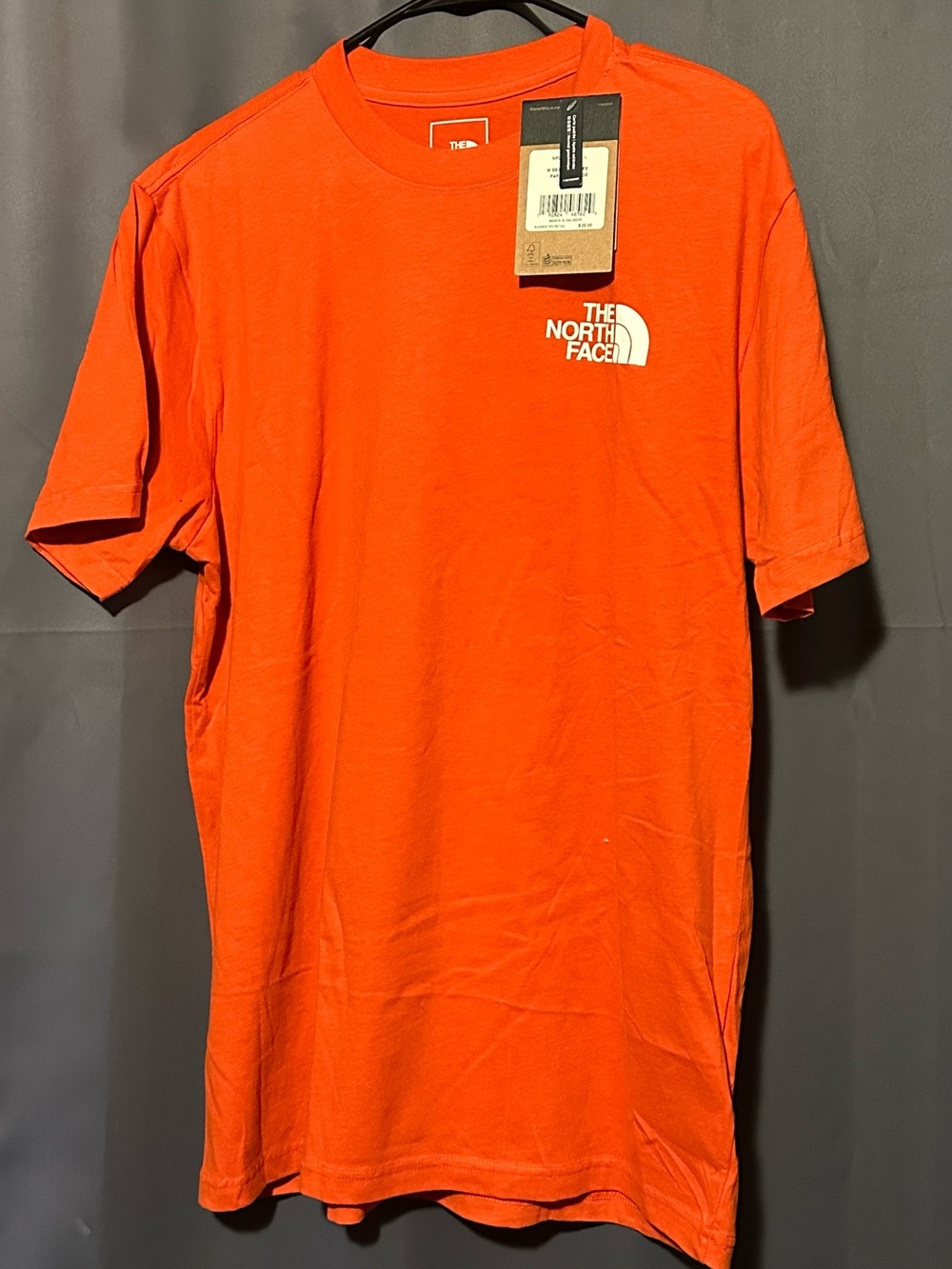 The North Face Men’s Short Sleeve Tee, Orange, Large, NWT